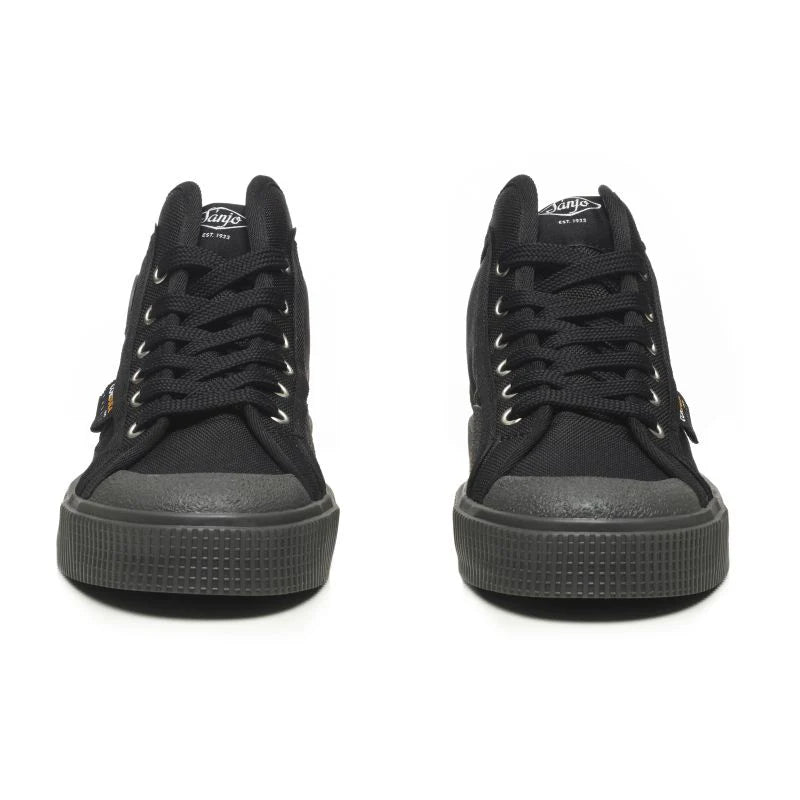 Sanjo K100 Cordura Black sneakers pair, front view