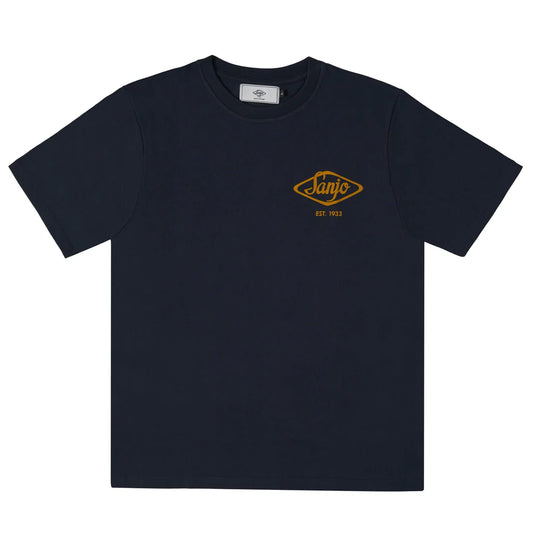 Flocked Logo T-Shirt Navy