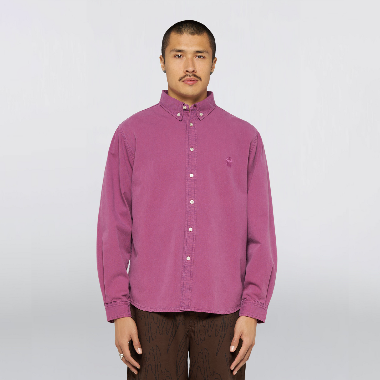 Arlo Denim Shirt Red Plum (Overdyed)