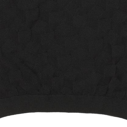 Block Knitted T-Shirt Black