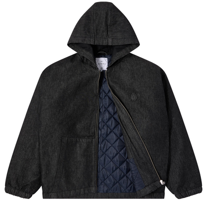Daimon Hooded Lined Jacket Black