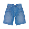 Double Knee Worker Short Blue (Mid Stone Faded)