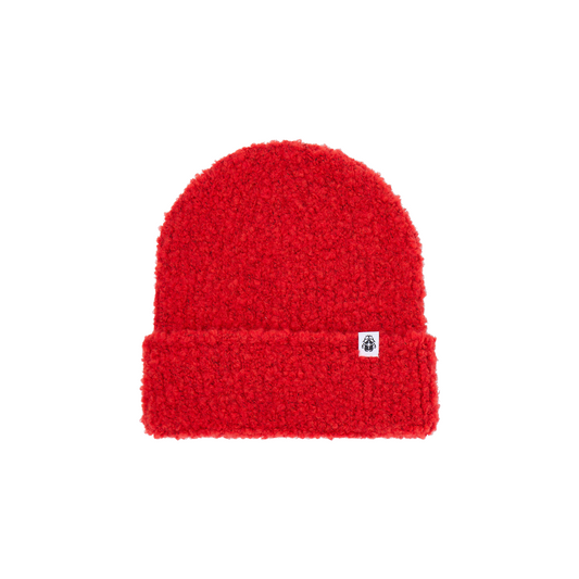 Fuzzy Beanie Fiery Red