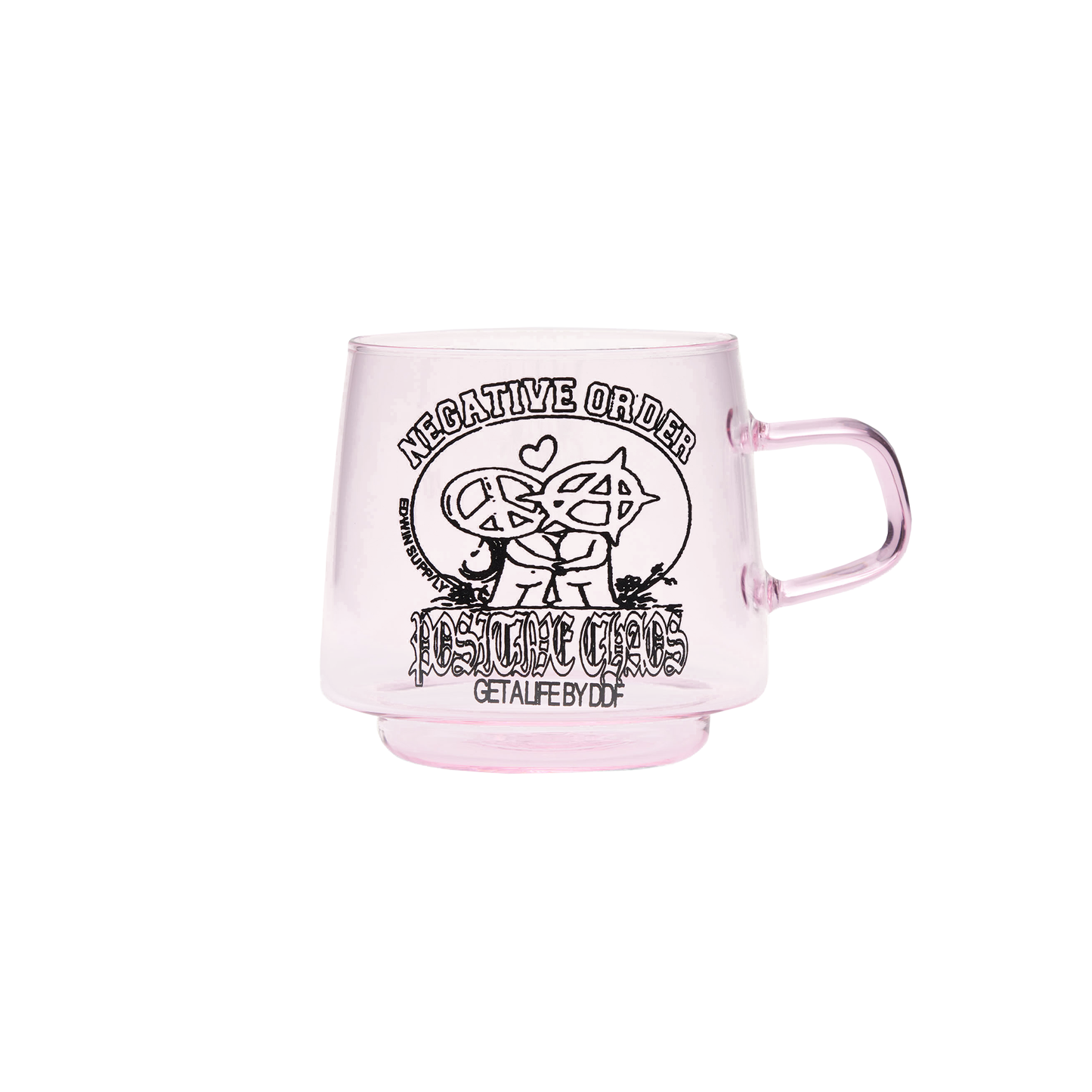 Edwin Glass Coffee Cup Pink