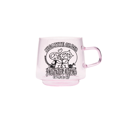 Edwin Glass Coffee Cup Pink
