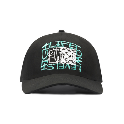 Hatty Man 5 Panel Cap Black