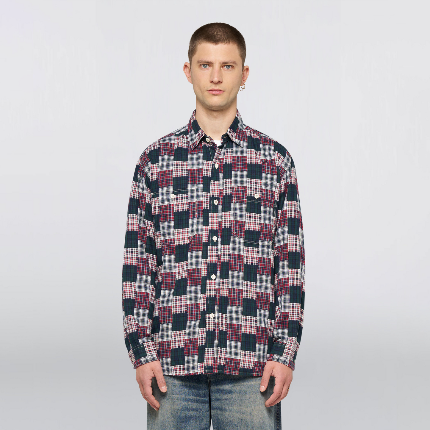 Work Shirt Green / Red