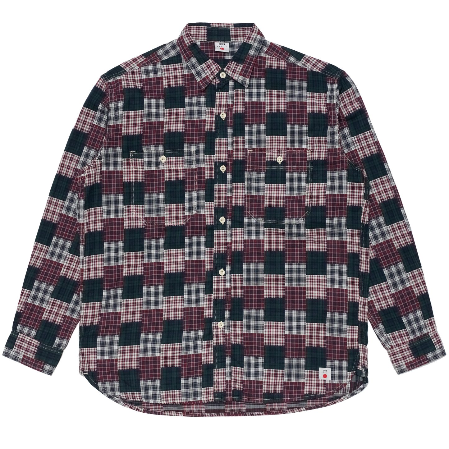 Work Shirt Green / Red