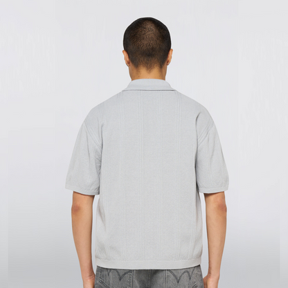 Luis Buttoned Polo Grey