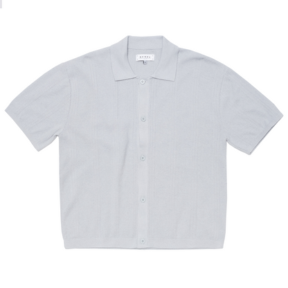 Luis Buttoned Polo Grey