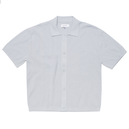 Luis Buttoned Polo Grey