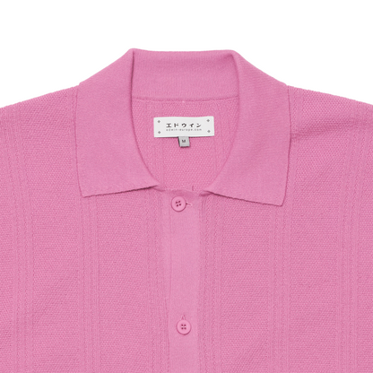 Luis Buttoned Polo Pink