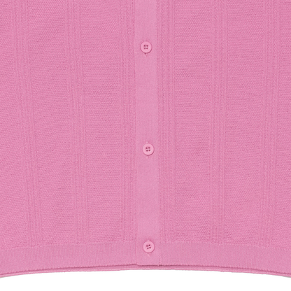 Luis Buttoned Polo Pink