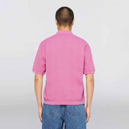Luis Buttoned Polo Pink