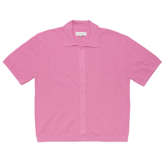 Luis Buttoned Polo Pink