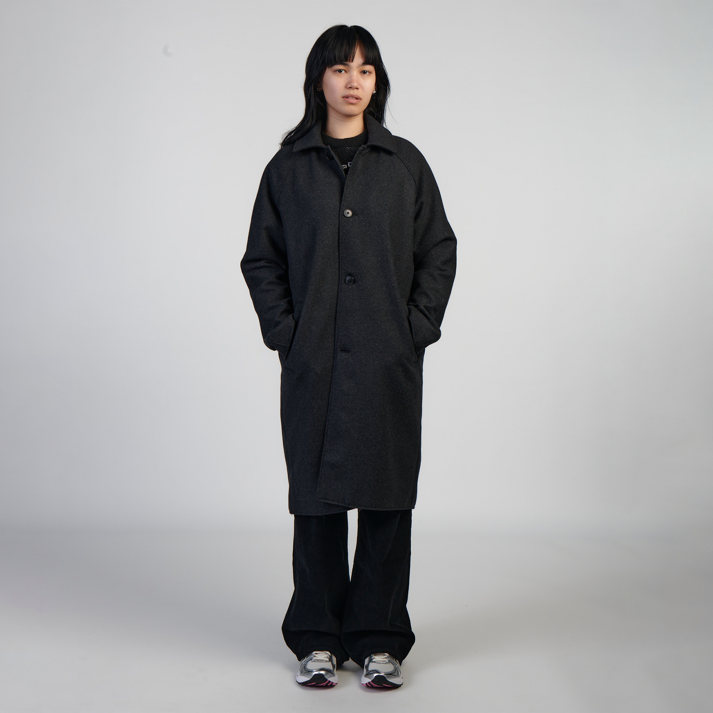 Mac Wool Coat Dark Grey Marl