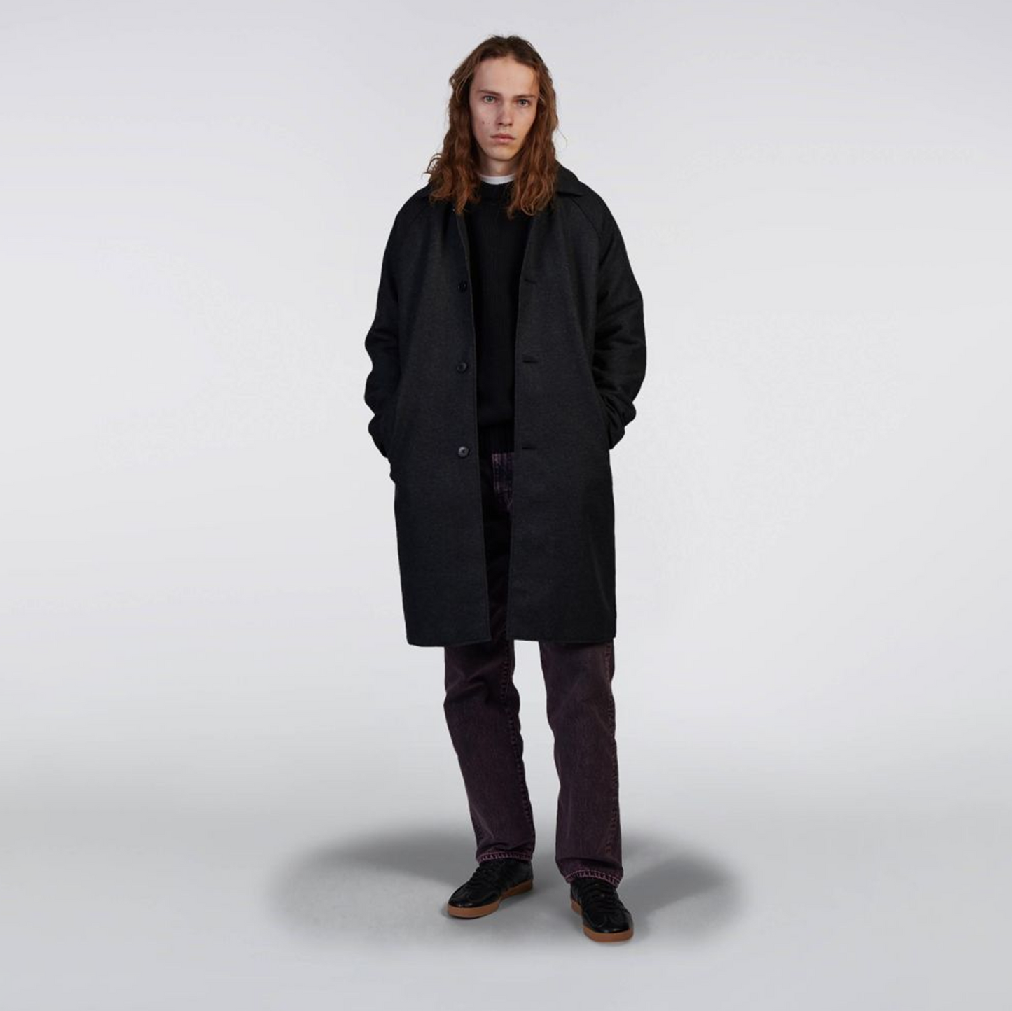 Mac Wool Coat Dark Grey Marl