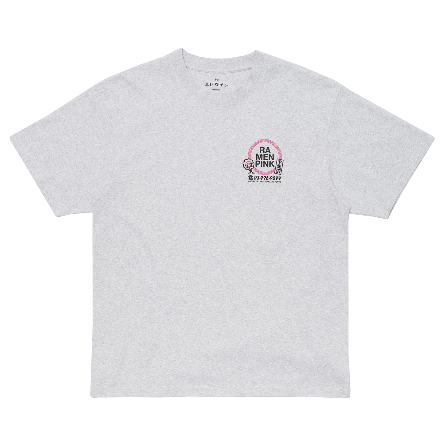 Ramen Pink T-Shirt Grey Marl
