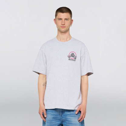 Ramen Pink T-Shirt Grey Marl