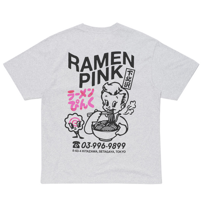 Ramen Pink T-Shirt Grey Marl