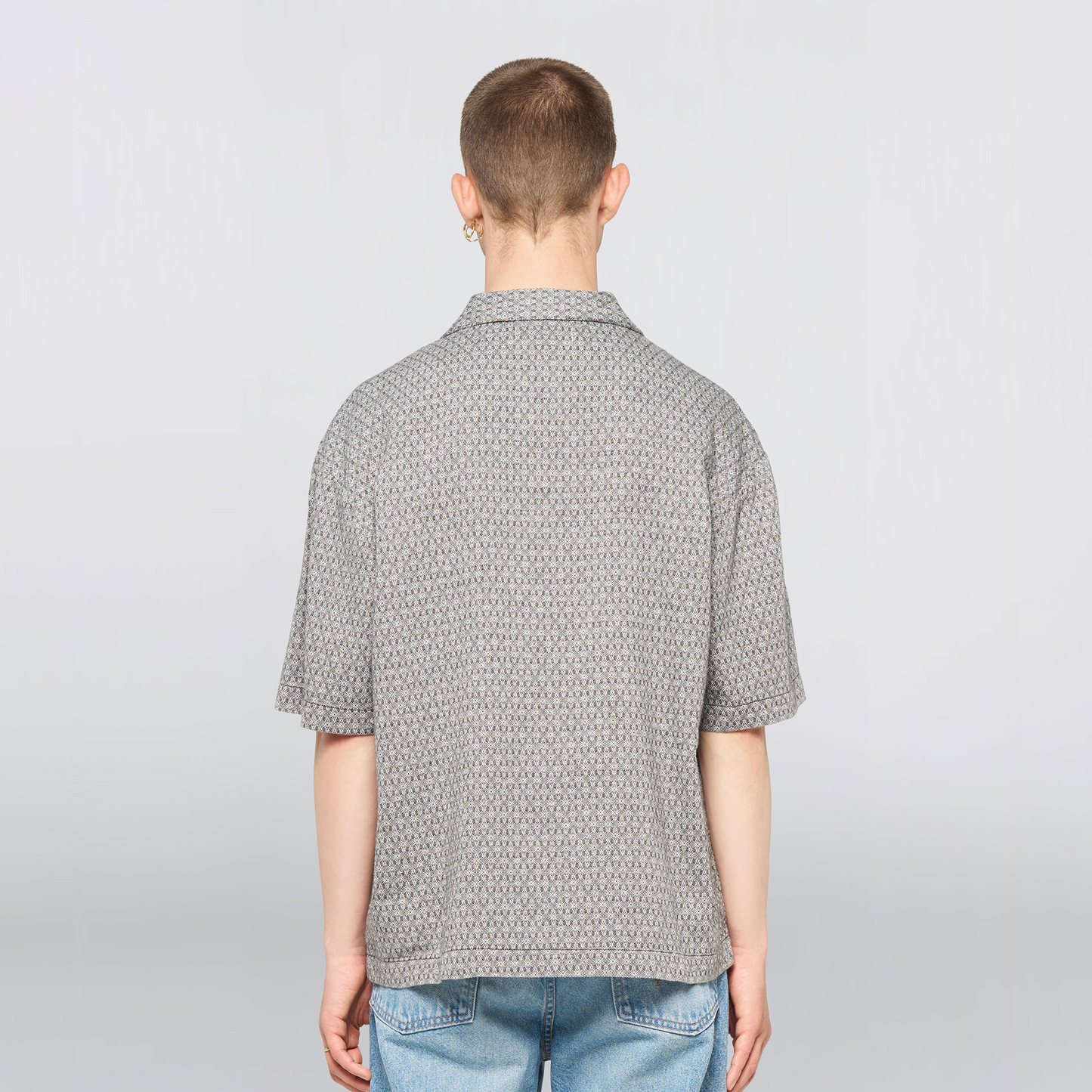 Saga Shirt Black / White (Kaleidoscope Weave)