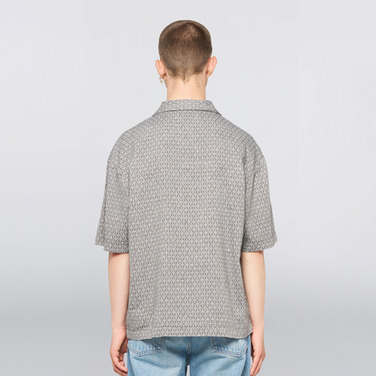Saga Shirt Black / White (Kaleidoscope Weave)