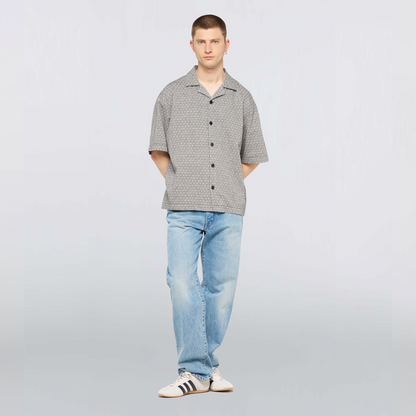 Saga Shirt Black / White (Kaleidoscope Weave)