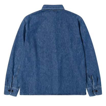 Sebastian Longsleeve Shirt Blue (Mid Stone Wash)