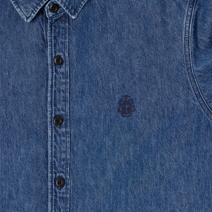 Sebastian Longsleeve Shirt Blue (Mid Stone Wash)