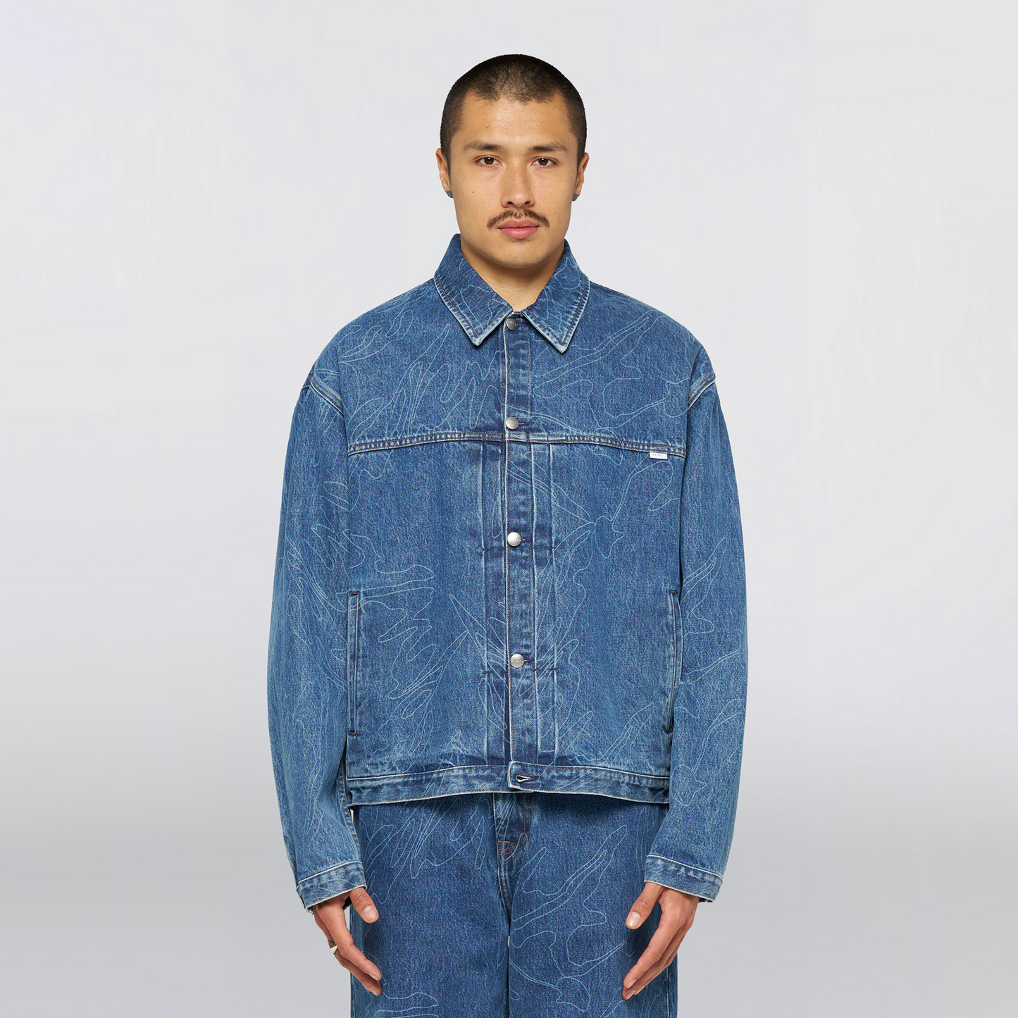 Shizuku Freeland Jacket Blue (Mid Stone Wash)