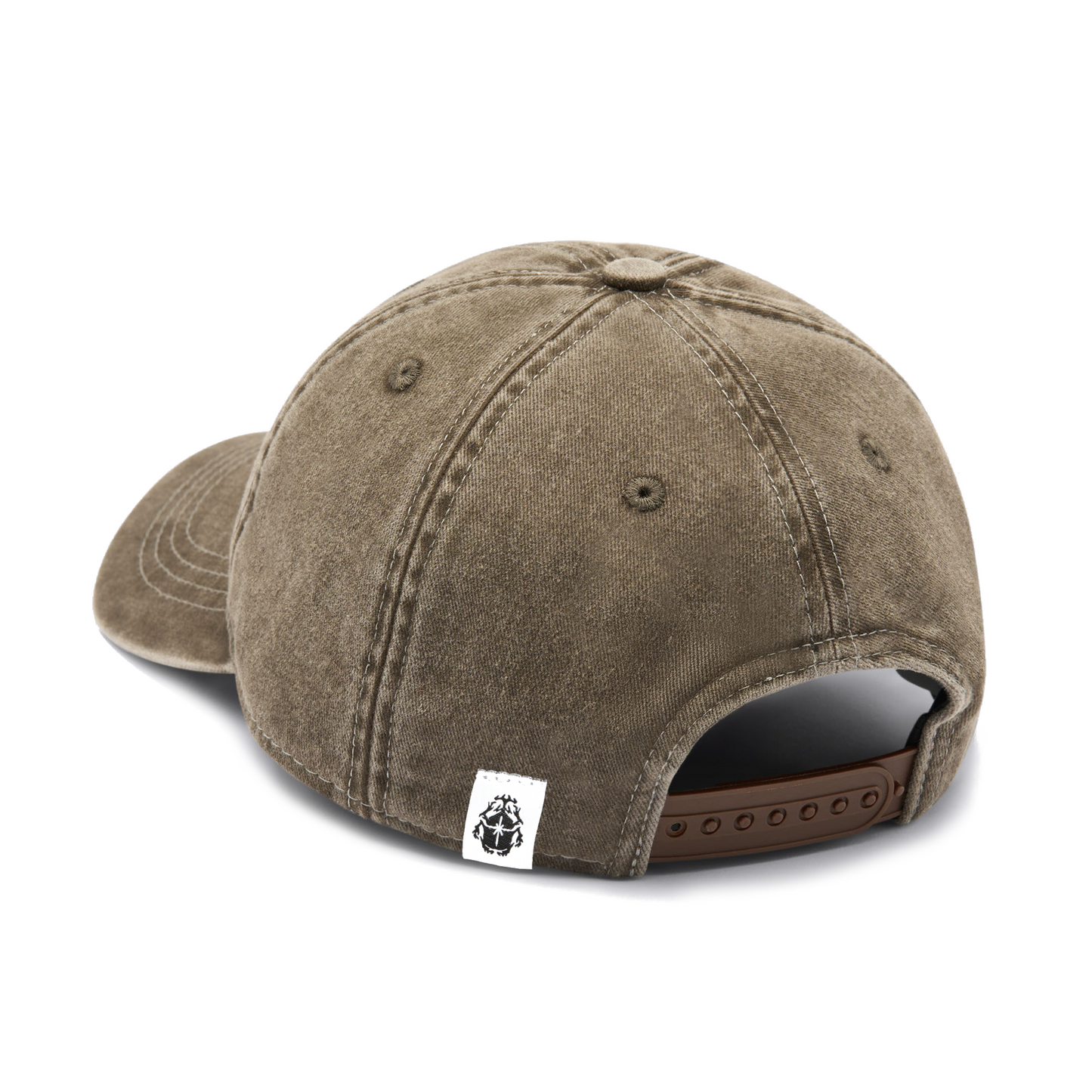 Soft Washed 6 Panel Cap Brown (Stone Washed)