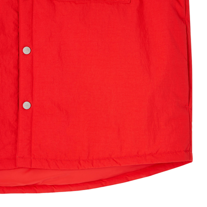 Sphere Padded Longsleeve Overshirt Fiery Red