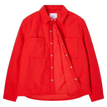 Sphere Padded Longsleeve Overshirt Fiery Red