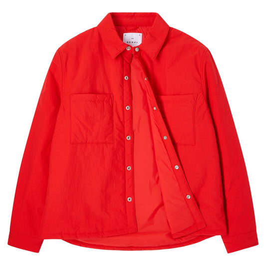 Sphere Padded Longsleeve Overshirt Fiery Red