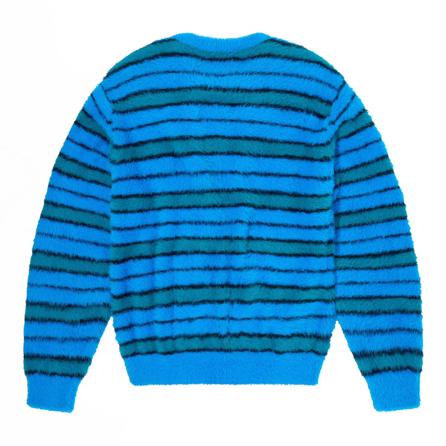 Striped Hairy Sweater Blue / Aqua / Black