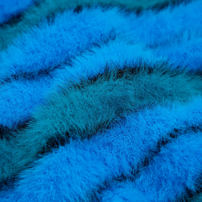 Striped Hairy Sweater Blue / Aqua / Black