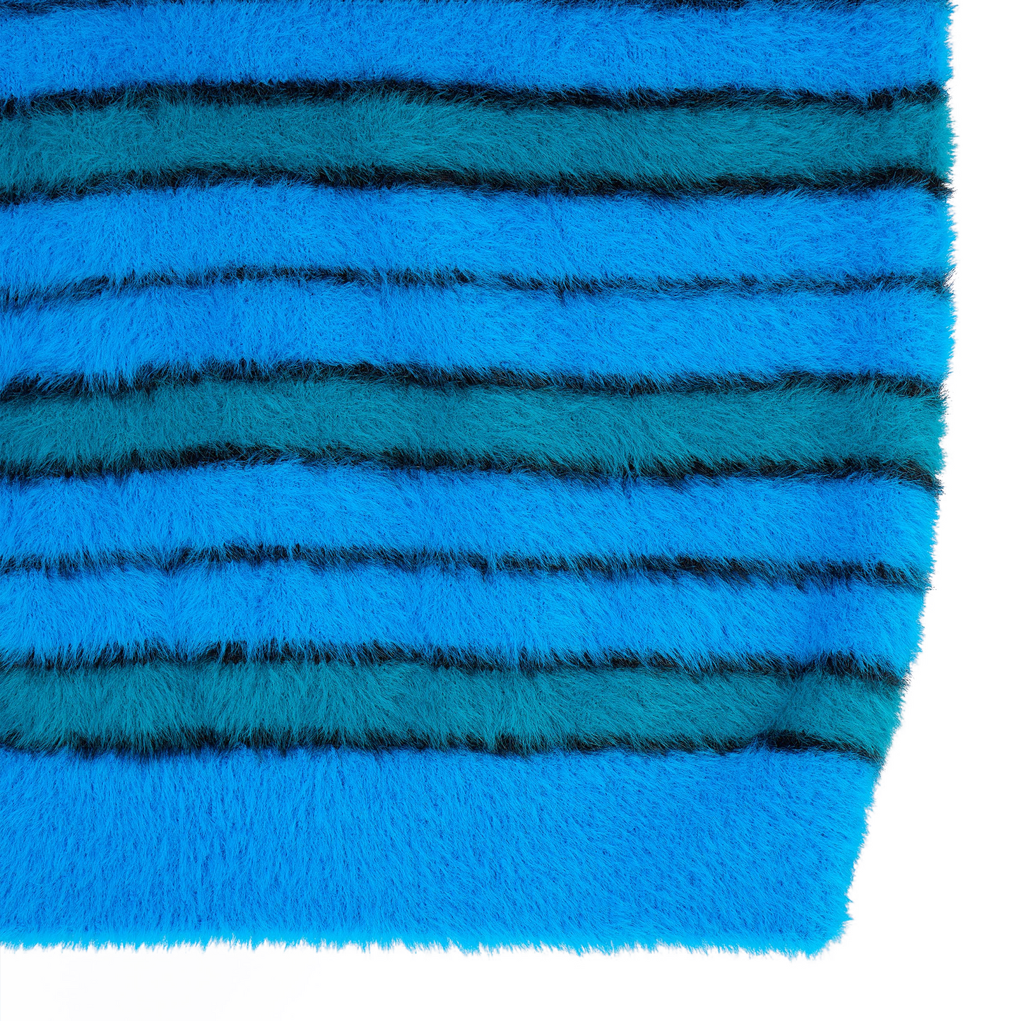 Striped Hairy Sweater Blue / Aqua / Black