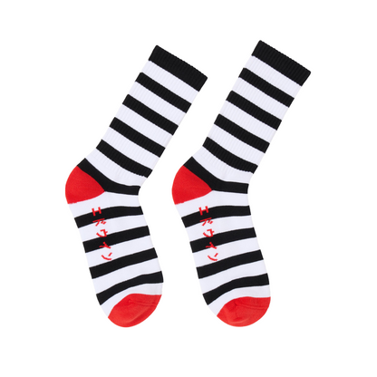Stripy Socks Black / White