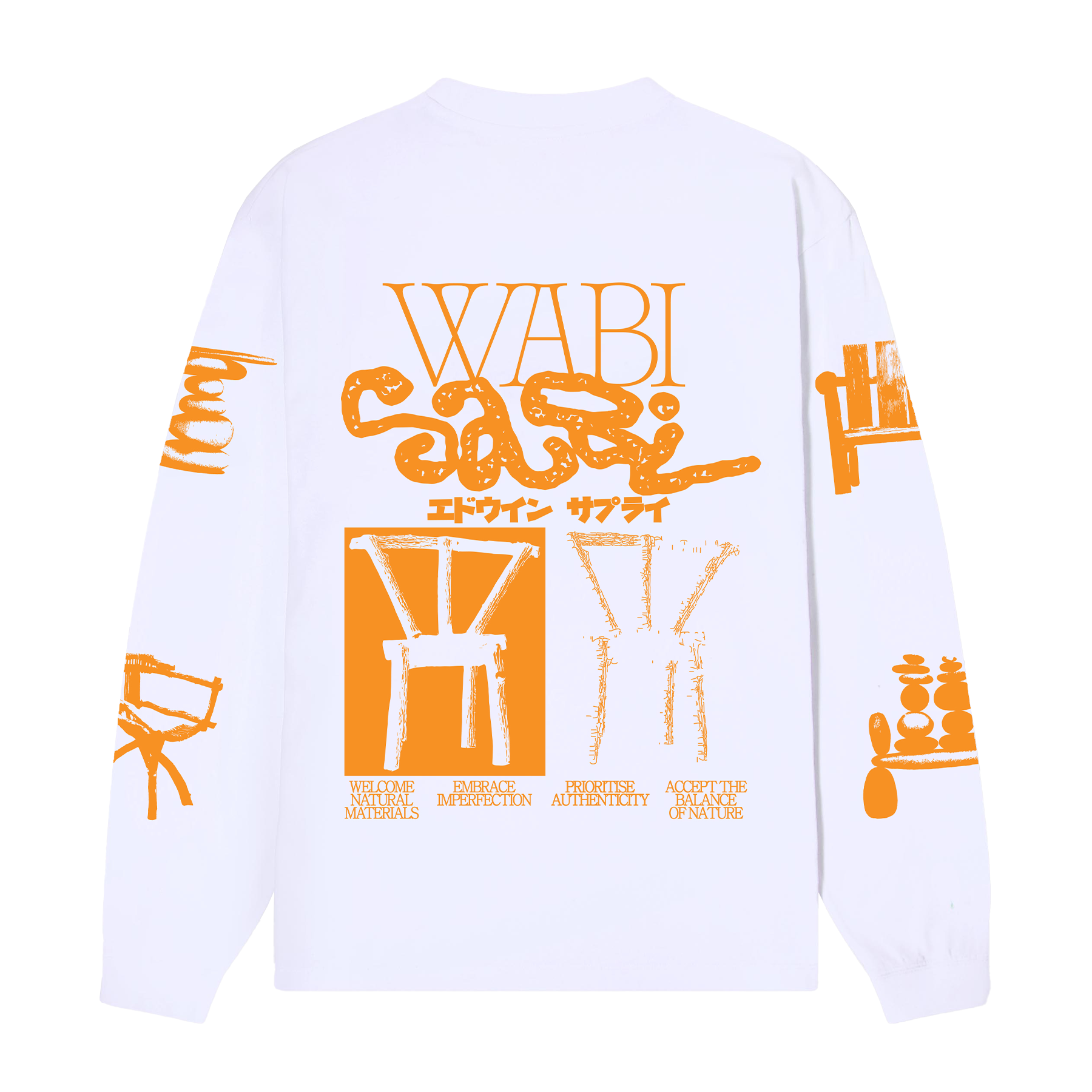 Wabi Sabi Longsleeve T-Shirt White – The Sky Walker Store Wabi Sabi Longsleeve T-Shirt White – The Sky Walker Store