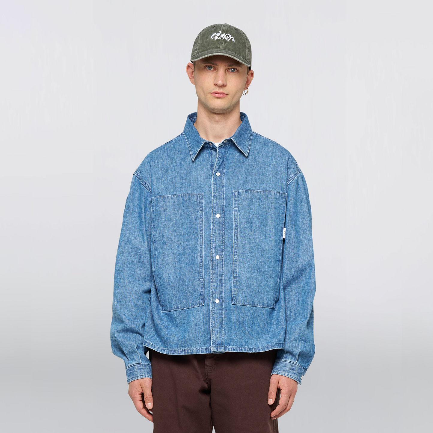 Workman Longsleeve Shirt Blue (Light Stone Washed)