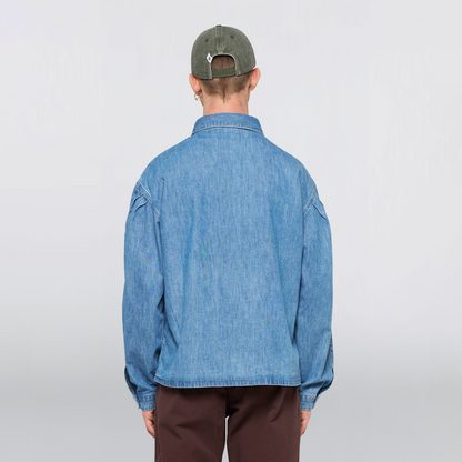 Workman Longsleeve Shirt Blue (Light Stone Washed)