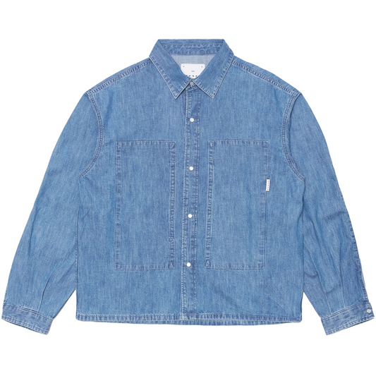 Workman Longsleeve Shirt Blue (Light Stone Washed)
