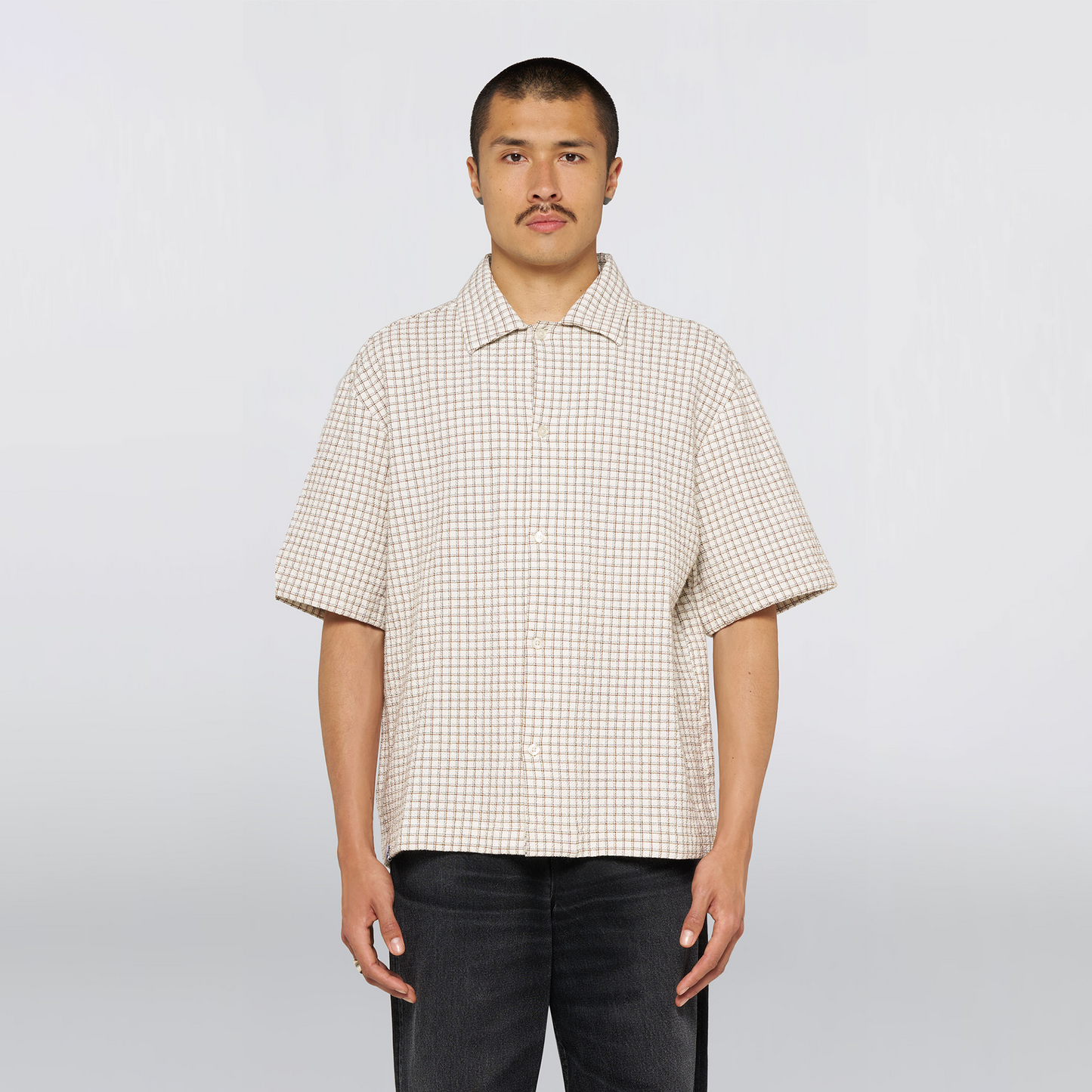 Zed Shirt White / Brown