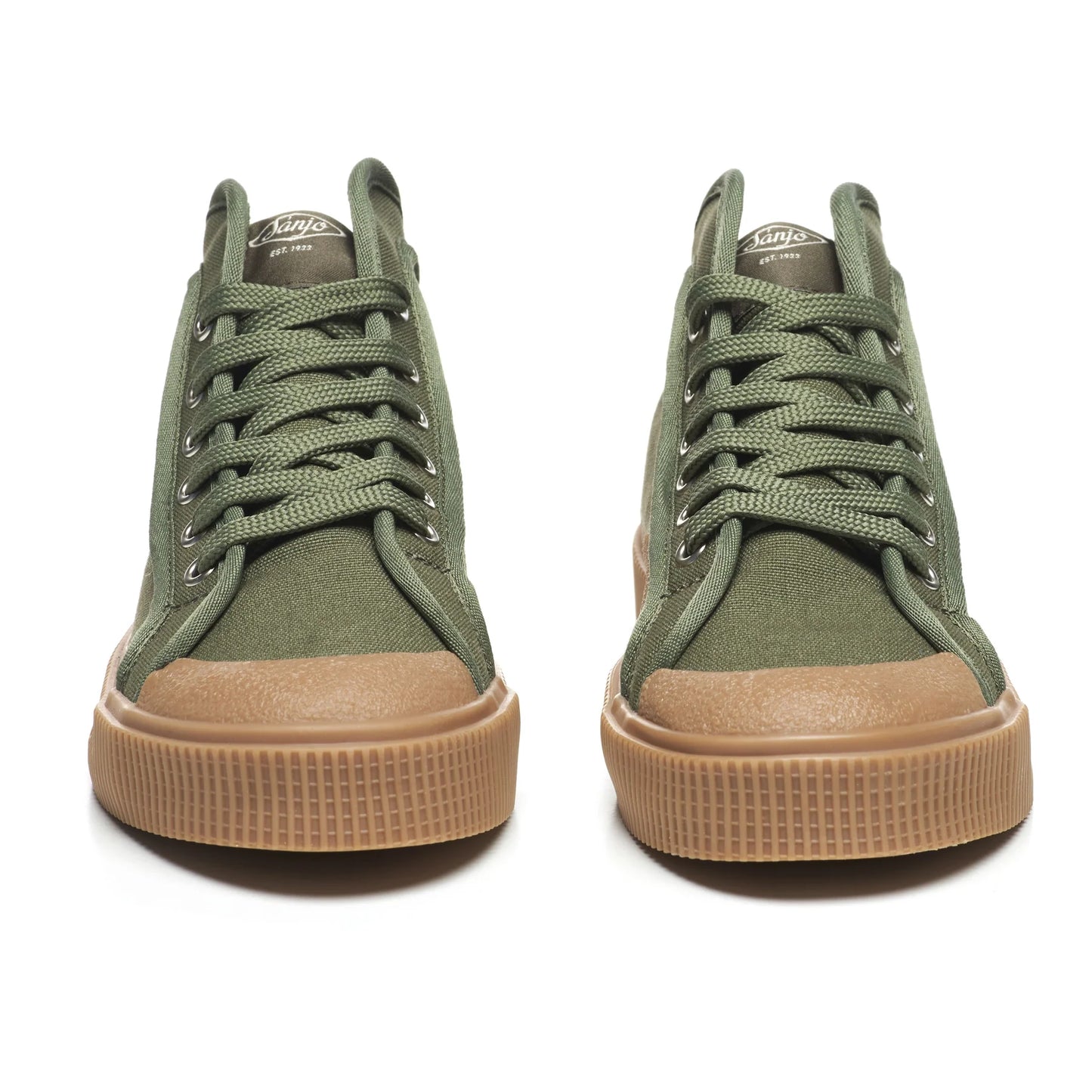 Sanjo K100 Kaki Gum Sneakers, front view