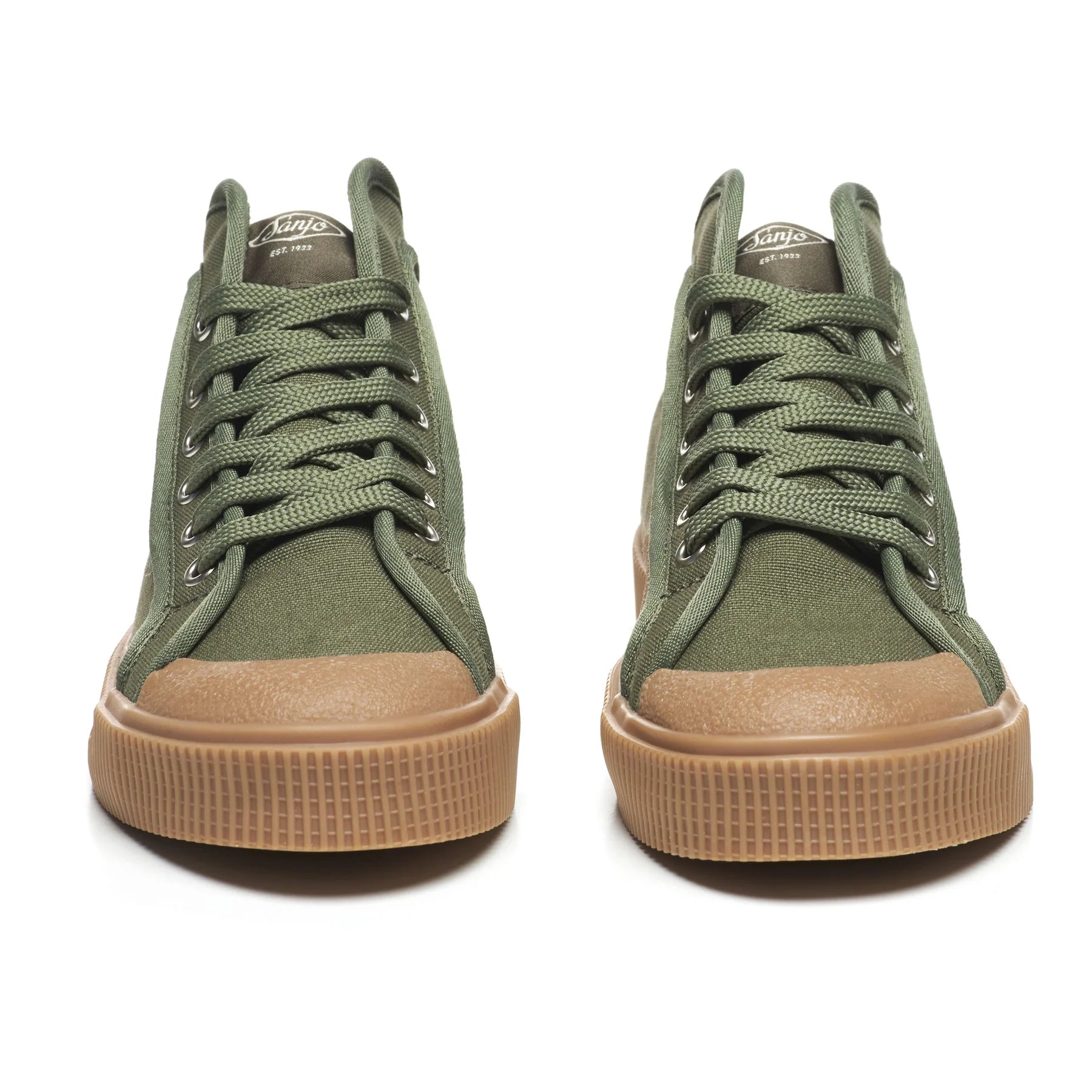 Sanjo K100 Kaki Gum Sneakers, front view