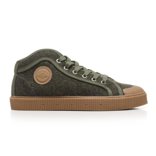 Sanjo K100 Burel Moss Sneakers, side view