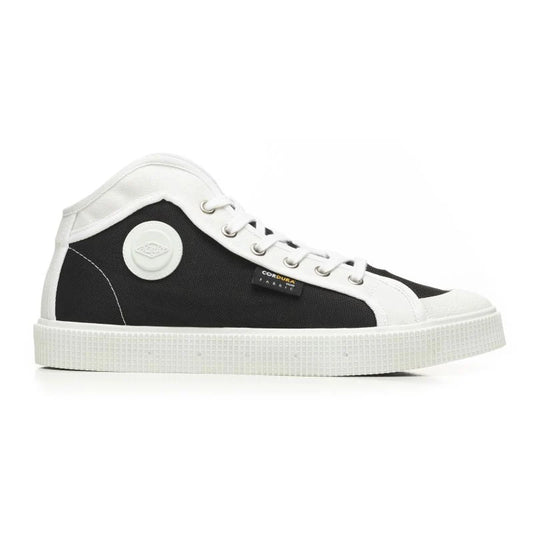 Sanjo K100 Cordura Black and White Sneakers, side view