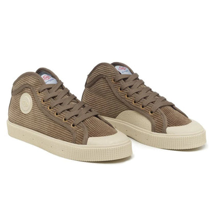 Sanjo K100 Corduroy Brown Sneakers pair