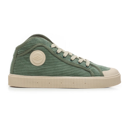 Sanjo K100 Corduroy Olive Sneakers, side view