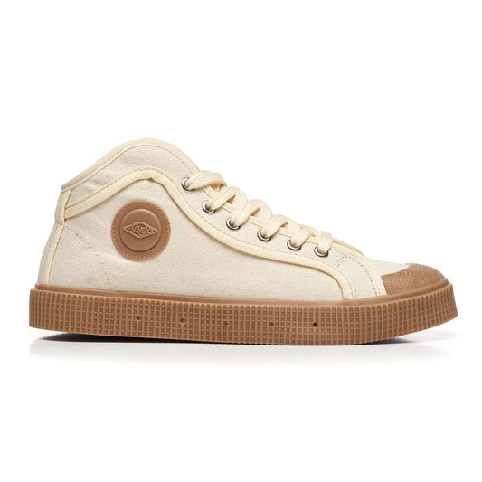 Sanjo K100 Ecru Gum Sneakers, side view